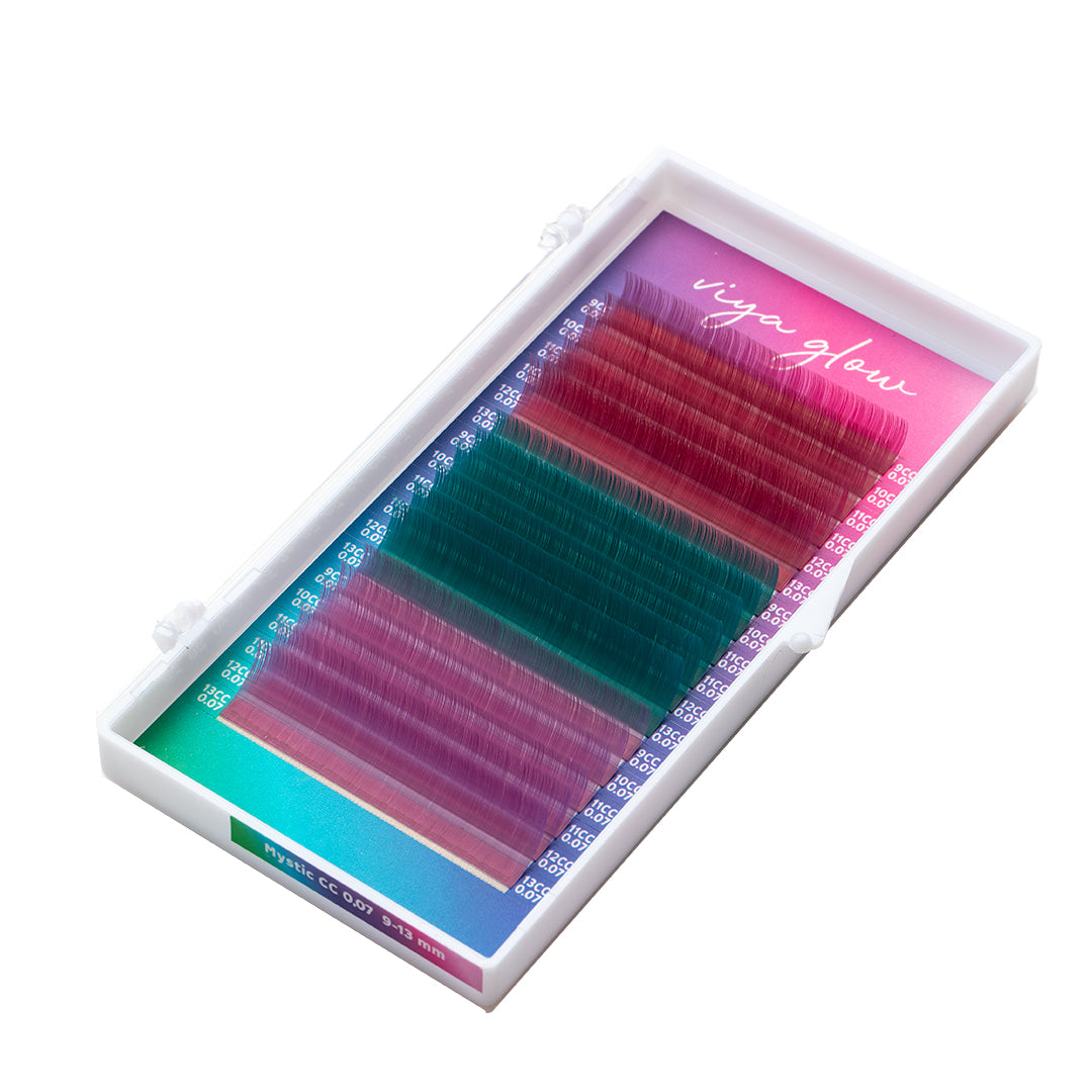 Eyelashes for extension Viya GLOW MIX Mystic MULTI-COLORED