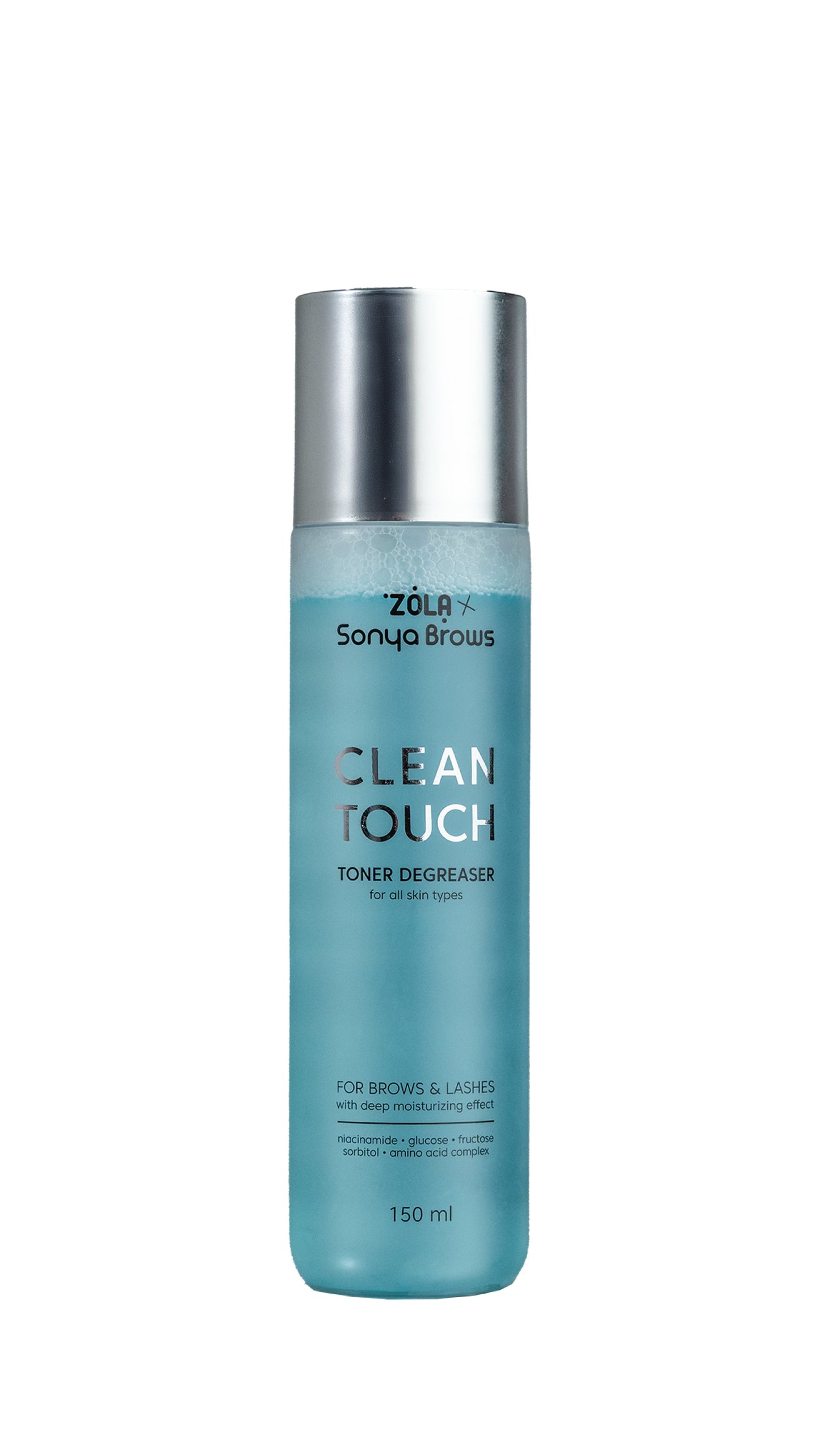 ZOLA X SONYA BROWS CLEAN TOUCH EYEBROW AND EYELASH TONER & DEGREASER